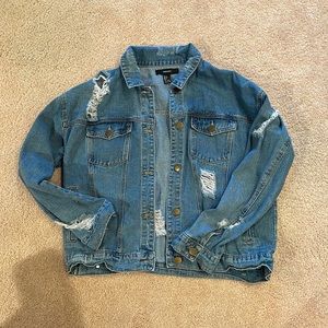 Forever 21 Distressed Jean Jacket